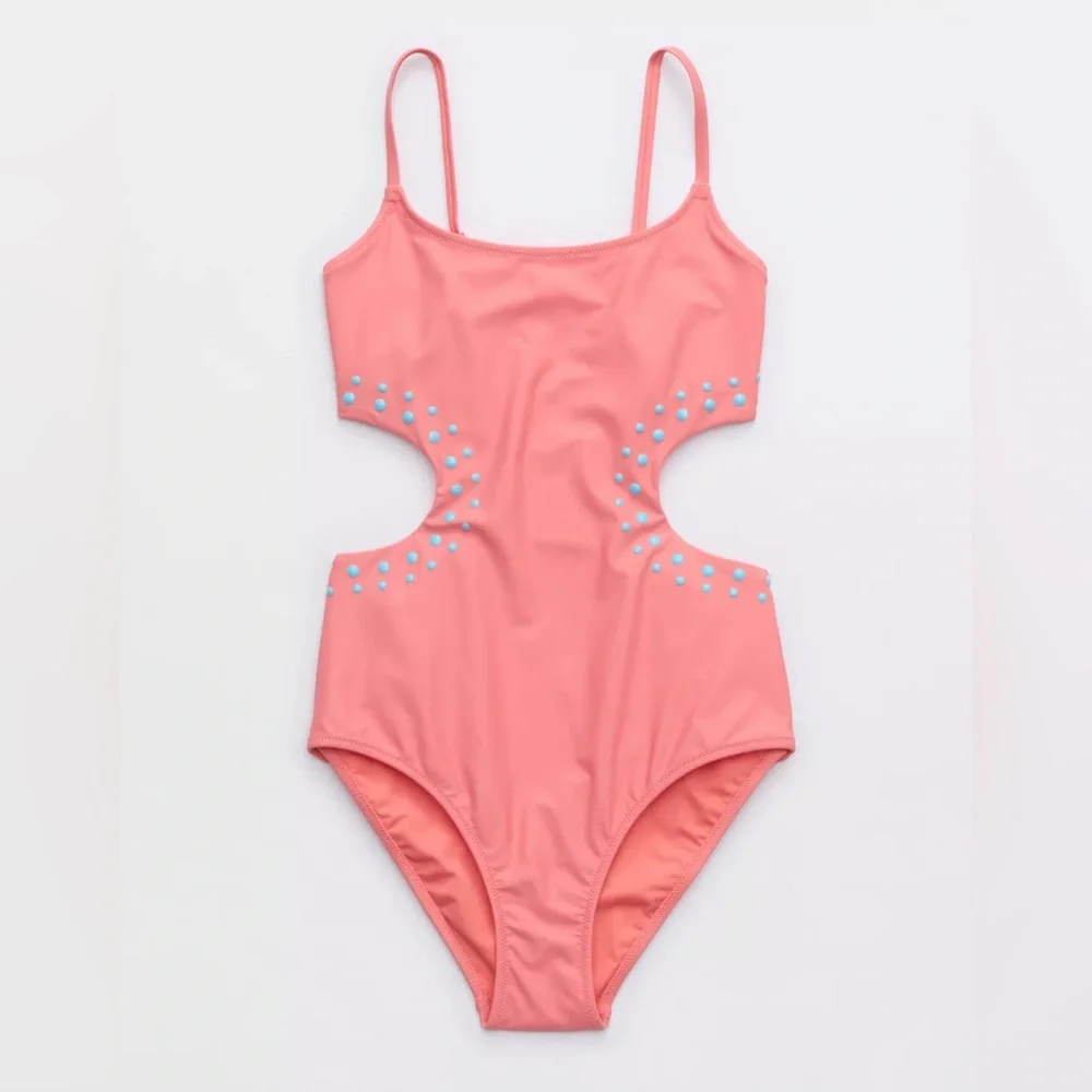 NWT Aerie Cut Out Full Coverage One Piece Swimsuit